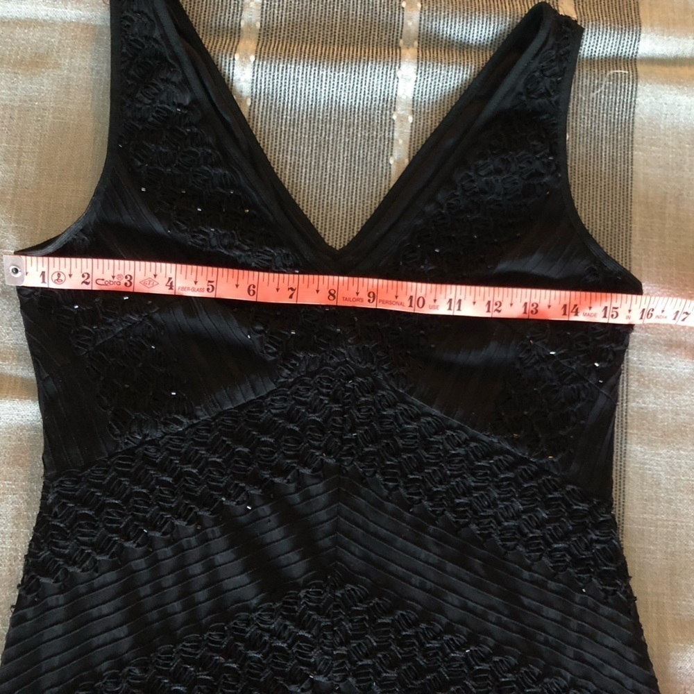 ADRIANNA PAPELL EVENING WOMEN'S BLACK SLEEVELESS V-NECK BEADED SHEATH LBD 4P - Picture 10 of 10